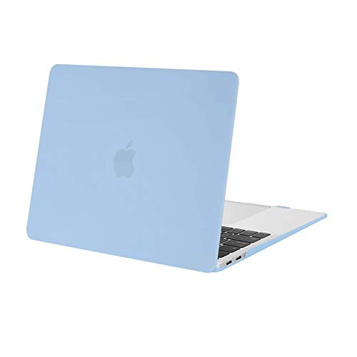 MOSISO Compatible with MacBook Air 13 inch Case M1 2022-2018 | Touch ID Plastic Hard Shell Cover Compatible with MacBook Air 13.3 inch Case, A2337 M1 A2179 A1932, Airy Blue - color: Airy Blue