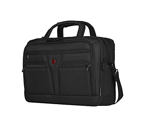 Wenger 606465 BC Star 14'/16' Expandable Laptop Brief, SmartGuard Laptop Protection with a QuickAccess Tablet Pocket in Black (18 litres), Black, BC Star - size: 14 Inch/16 Inch Messenger Bag, style: Bc Star