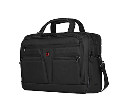 Wenger 606465 BC Star 14'/16' Expandable Laptop Brief, SmartGuard Laptop Protection with a QuickAccess Tablet Pocket in Black (18 litres), Black, BC Star - size: 14 Inch/16 Inch Messenger Bag, style: Bc Star