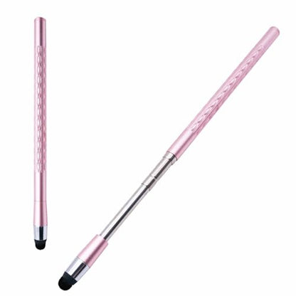 Extra Long Telescopic Stylus Pen for Touch Screens – Retractable Extendable Stylus with Precision Flocking Tip, Universal Compatibility with iPad/iPhone/Android, Lightweight & Durable (Pink) - color: Pink