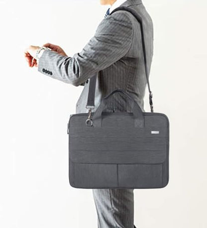 LANDICI Laptop Bag Carrying Case 15.6 Inch with Shoulder Strap, Slim Waterproof Computer Sleeve Cover Compatible with MacBook Pro 15/16, 15-16 Inch HP Acer Dell Lenovo ASUS Laptop, Grey - color: Grey, size: 14-15.6 Inch