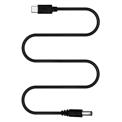 USB C to DC 5.5mm x 2.5mm(Compatible with 5.5 x 2.1mm) Power Cord, 3.3FT USB Type-C Input to DC 12V 3A Out Power Charging Cable, Work with PD Charger and PD Powers Bank for Travel, Study, Outdoor Test