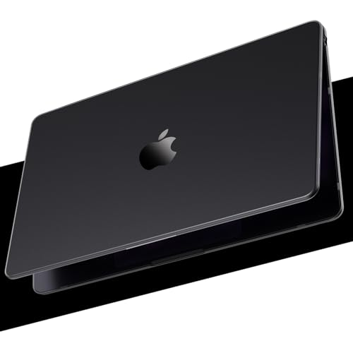 Macaset for MacBook Air 15 inch Case M5 M4 M3 M2 2026-2023 Mac Laptop Cover | Matte Black Clear, Protective Hard Shell, Anti Fingerprint & Scratch, Crack Resistant, Close Seamlessly, Ultra Thin, Snap Fit - color: Classic Black Clear