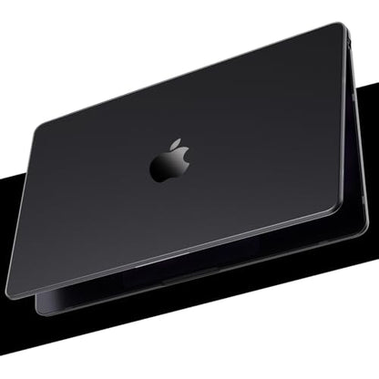 Macaset for MacBook Air 15 inch Case M5 M4 M3 M2 2026-2023 Mac Laptop Cover | Matte Black Clear, Protective Hard Shell, Anti Fingerprint & Scratch, Crack Resistant, Close Seamlessly, Ultra Thin, Snap Fit - color: Classic Black Clear