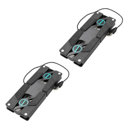 Veemoon 2pcs USB Laptop Cooling Pad Dual Fans, Foldable Ventilated Stand for Gaming and Office Use, Quiet Air Cooler Compatible 15-17 Inch Laptops