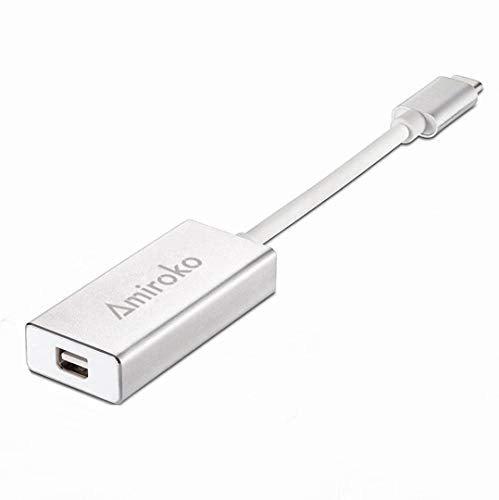 USB-C to Mini DisplayPort Adapter, USB 3.1 Type C (Thunderbolt 3) to Mini DP Adapter 4K Compatible with Lenovo T470, MacBook Pro to LED Cinema Display/Dell Monitor, etc - Silver - color: Silver