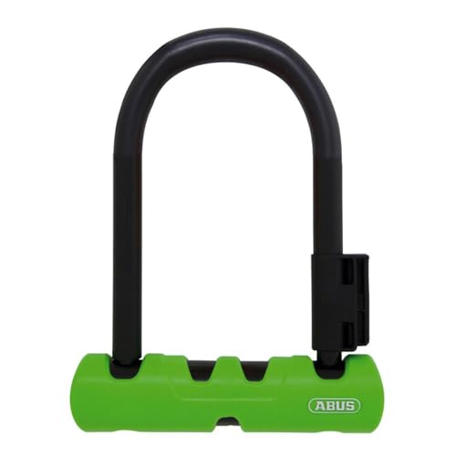 ABUS MINI Ultra 410 Bike U-Lock - color: Black/Lime, size: 5.5, style: 410 Mini + Cobra
