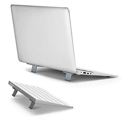 OATSBASF Mini Laptop Stand, Retractable Computer Stand, Portable Notebook Holder, Foldable Invisible Design Cooling Office Universal Non Slip, for MacBook Pro Air iPad Pro Air Surface Tablets (Gray) - color: Gray