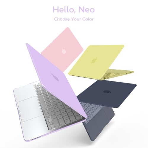 B BELK for MacBook Neo Case 13 inch 2026 Release Model A3404 | Matte Hard Shell Case, Scratch Resistant Protective Cover with 2 Keyboard Covers & Screen Protector for Mac Neo Case, Purple - color: Purple