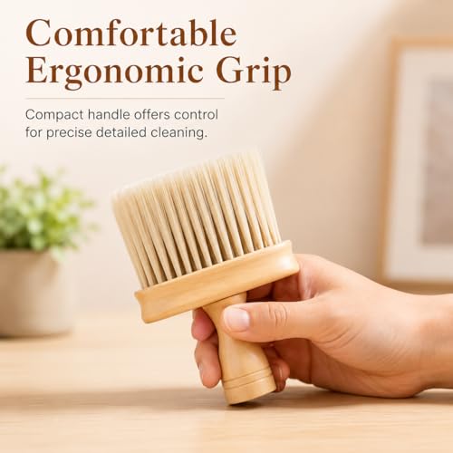 Groove Cleaning Brush - 5.31 Inch Soft Detail Brush for Keyboard Window Tracks, Laptop, Desk Seams, Kitchen Gaps & Household Dusting, Narrow Gap Cleaning Tool for Home, Office & Hotel