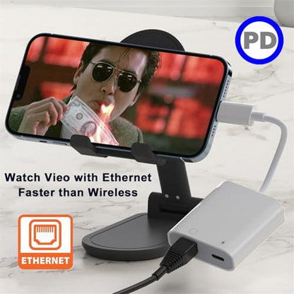 Type C USB-C to 100Mbps Networking RJ45 with PD Power Charge Adapter Compatible with Laptop Tablet Phone - style: USB3.0 Networking+PD