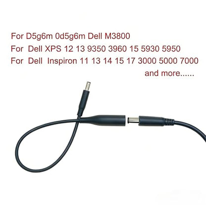 Power Adapter 7.4mm Female to 4.5mm Male Tip Adapter Converter Cable for Dell Laptop Power Supply (for 45W/65W/90W Power), 7.4mm to 4.5mm - size: 7.4mm to 4.5mm