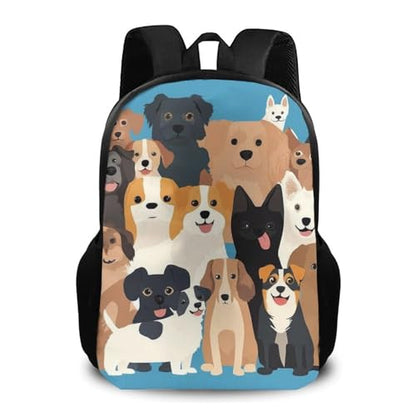 Travel Laptop Backpack, Water Resistant Computer Bag, Fashion Durable Travel Bag For Women Men Cute Puppy Dog - color: Color566