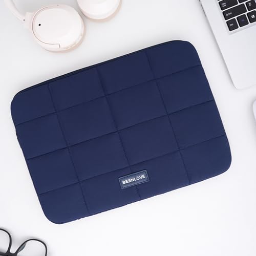 Puffy Laptop Sleeve 14 Inch Matte Navy, Waterproof Carrying Case Bag for Women, Fluffy Computer 14 HP Case, Compatible with MacBook Pro 14 Inch, MacBook Air M2 M1, Asus/Dell XPS/Lenovo - color: Matte Navy, size: 14-inch