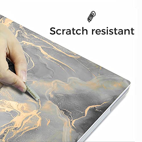 Laptop Skin Sticker Decal,13.3" 14" 15" 15.4" 15.6 inch Laptop Universal Vinyl Skin Sticker Cover,Dustproof Waterproof Reusable Art Decal Protector with Free 2 Wrist Pads (Marble 16) - color: Marble 16