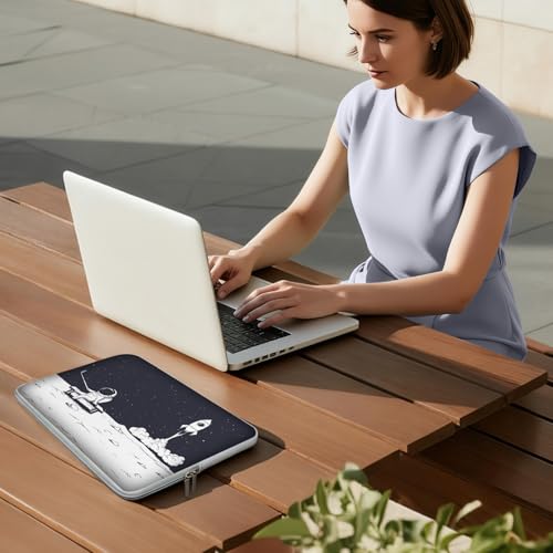 Laptop 13 inch Sleeve Case for MacBook Air 13-13.6 inch, Laptop Bag Cover for MacBook Pro 13" 14 inch, Shockproof Briefcase Travel Carrying Sleeve for 14" Chromebook HP Dell I Astronaut Rocket - color: Astronaut Rocket