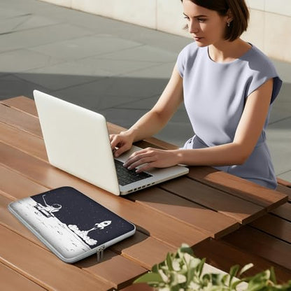 Laptop 13 inch Sleeve Case for MacBook Air 13-13.6 inch, Laptop Bag Cover for MacBook Pro 13" 14 inch, Shockproof Briefcase Travel Carrying Sleeve for 14" Chromebook HP Dell I Astronaut Rocket - color: Astronaut Rocket
