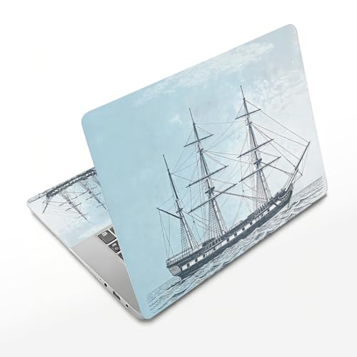 3Pcs Ship Series Laptop Skin Sticker Universal Removable Vinyl Stickers Fits for 12.1 13 14 15.6 16 Inch Waterproof Notebook Decal Cover Gift - style: boat