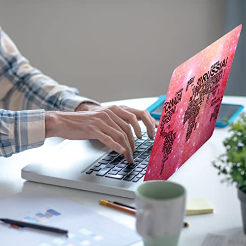 Laptop Skin Sticker,13.3 14 15 15.4 15.6 inch Laptop Skins,Universal Vinyl Decal,Dustproof Scratch Resistant Reusable Cover Protector with Free 2 Wrist Pads (Red) - color: Red
