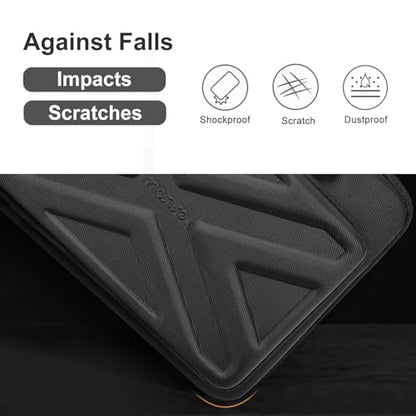 MOSISO Hard Laptop Case 17-17.3 inch, Shockproof Laptop Sleeve with Handle | Compatible with Dell HP Lenovo Asus Acer Alienware, Waterproof EVA Carrying Case Computer Bag with Pocket&Belt, Black - color: Black, size: 17.3 inch