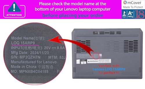 mCover Case ONLY Compatible for 2023-2025 15.6" Lenovo LOQ 15IAX9 15ARP9 15IRX9 15AHP9 15IRX10 15AHP10 Series Windows Computers (NOT for Other Lenovo Models)- Red - color: Red