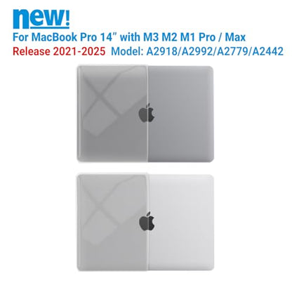 IBENZER Compatible with MacBook Pro 14 Inch Case 2026 2025 2024 2023 2022 M5 M4 M3 M2 M1 A3434 A3112 A3185 A3401 A2918 A2992 A2779 A2442 Mac Pro/Max,HardShellCase&KeyboardCover,CrystalCLR,T14CYCL+1 - color: Crystal Clear, size: For Macbook Pro 14" with To