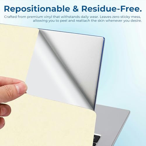 Reusable Universal Laptop Skin Sticker, Cut to Fit for 11.6–15.6 Inch Laptops, Waterproof Protective Film, No-Residue - Black Cats Peek - color: Black Cats Peek