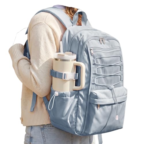 suwasp College Backpack for Women, Waterproof Laptop Backpack Fits 15.6 Inch Laptop, School Bookbag with Water Bottle Pocket, Anti Theft Work Backpack for College, Travel, Commuter, - color: Peacock Blue