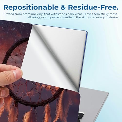 Reusable Universal Laptop Skin Sticker, Cut to Fit for 11.6–15.6 Inch Laptops, Waterproof Protective Film, No-Residue - Dreamcatcher Sunset - color: Dreamcatcher Sunset