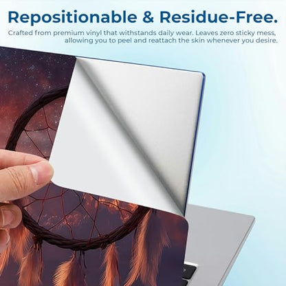 Reusable Universal Laptop Skin Sticker, Cut to Fit for 11.6–15.6 Inch Laptops, Waterproof Protective Film, No-Residue - Dreamcatcher Sunset - color: Dreamcatcher Sunset