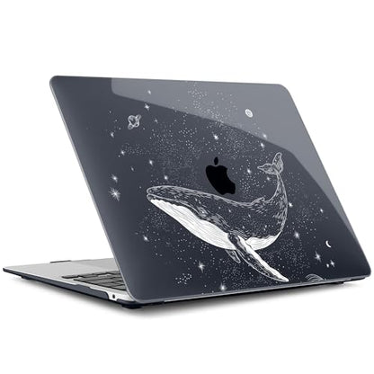 Batianda LumiArt Case for MacBook Air 13" M1 Chip, Cosmic Whale | Fits Model A2337/A2179/A1932, 2018-2020; 1.2mm Slim Lightweight Hard Shell Cover, Scratch Resistant,4-in-1 Accessories Bundle - color: Cosmic Whale