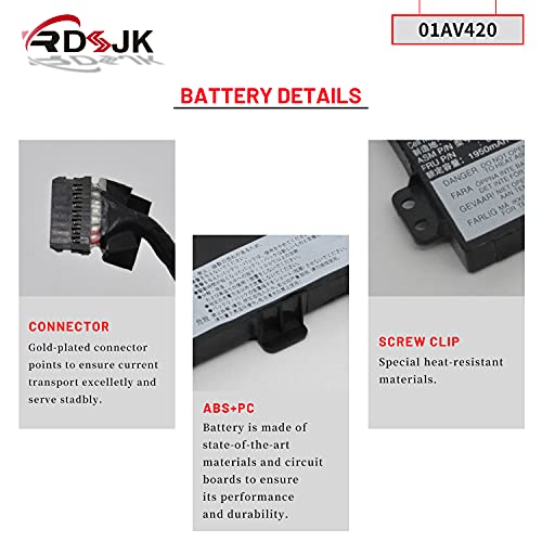 01AV420 01AV421 01AV489 01AV419 Laptop Battery for Lenovo ThinkPad T470 20HE T480 A475 A485 TP25(Anniversary Edition 25) Series SB10K97576 SB10K97577 SB10K97578 11.4V/11.46V 24Wh(Built-in Battery)