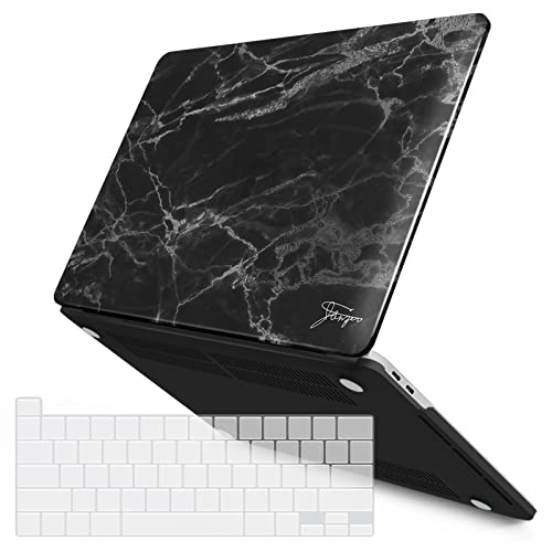 IBENZER Compatible with MacBook Pro 13 Inch Case M2 M1 2026 2025 2024 2023 2022 A2338 A2289 A2251 A2159 A1989 A1706 A1708, Hard Shell Case & Keyboard Cover for Mac Pro 13, Black Marble, T13BKMB+1 - color: #REF!