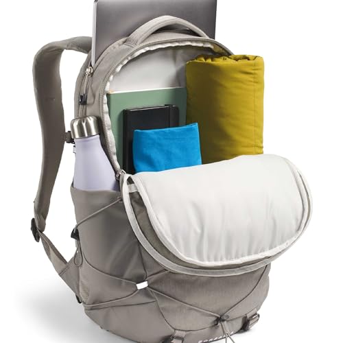 The North Face Borealis Laptop Pack, Stone Slab Lt Hth/Stone Slab, OSFA | Everyday Travel Bag, Laptop Sleeve, Reflective Details - color: Stone Slab Light Heather/Stone Slab