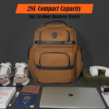 WELKINLAND 24H Business Backpack for Men with Toiletry Bag, 16" Laptop Executive Backpack for Mens, 28L Business Computer Backpacks, Heavy Duty Laptop Backpack, Carry-on Executive Backpacks for Men