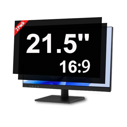 [2 Pack] 21.5 Inch Computer Monitor Privacy Screen, Anti Glare Filter | 21.5 Inch 16:9 Privacy Screen Protector With Anti-Glare Filter, Blue Light Filtering For Computer Monitors. - size: 21.5 Inch Widescreen (16:9)