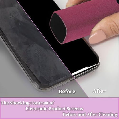 3 Pcs Car Screen Cleaner Accessories, Hatstart Electronic Touch Screens Cleaning Kit for LCD Display TV Laptop Computer Tablet PC Flat Screens, Works with iPhone iPad MacBook Pro - Hot Cute Pink - color: HotPink, LightPink, Pink
