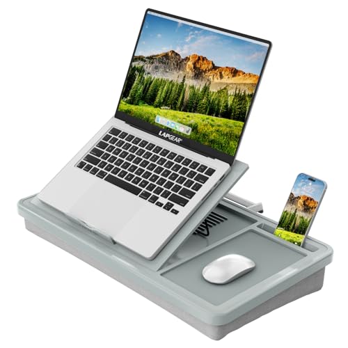 LAPGEAR Ergonomic Pro Lap Desk - Gray, Fits 15.6" Laptops - color: Gray, size: Ergonomic Pro 2.0