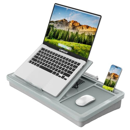 LAPGEAR Ergonomic Pro Lap Desk - Gray, Fits 15.6" Laptops - color: Gray, size: Ergonomic Pro 2.0