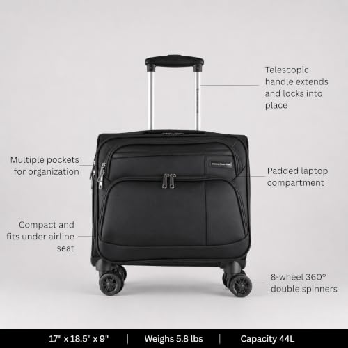 American Green Travel Jefferson Carry-On Spinner Briefcase