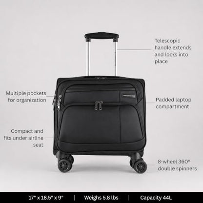 American Green Travel Jefferson Carry-On Spinner Briefcase