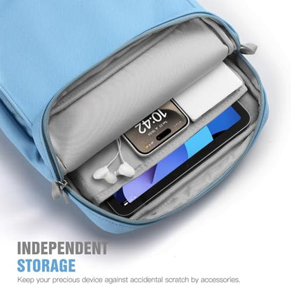 TiMOVO 9-11" Tablet Sleeve Bag Carrying Case with Strap, Dusty Blue | Fits iPad A16 11", Pad Air 11/5th & 4th 10.9", 10th Gen/10.2", Galaxy Tab A11 Plus, Multi-Pocket, Handle, Padded Protection - color: Dusty Blue, size: 9-11