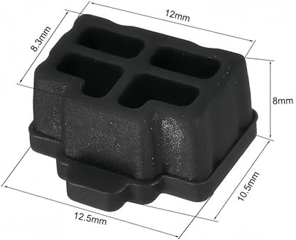 20Pcs Silicone RJ45 Anti-Dust Covers - Black, Dust-Proof, Compatible with Computer, Router, Switch, TV RJ45 Ports - size: RJ45
