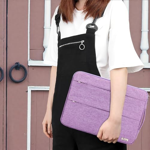 Voova Laptop Sleeve Carrying Case 14 15 Inch Compatible with MacBook Air 15 M2/M3/M4 2022-2025, MacBook Pro 15, Hp Chromebook 14, Waterproof Slim Computer Cover Bag,Lavender - color: Lavender, size: 14-15 Inch
