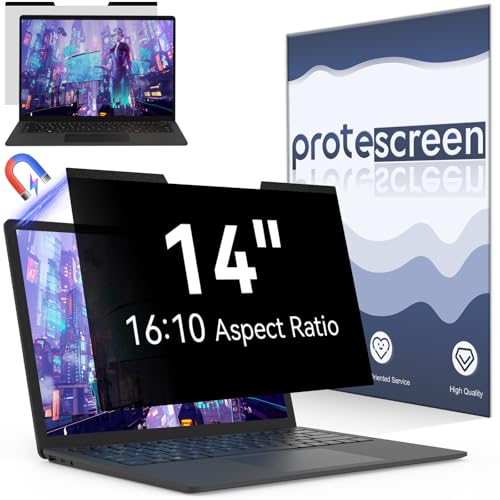 Magnetic 14 Inch Laptop Privacy Screen for 16:10 Computer Monitor, Removable Anti Glare Blue Light Filter Protector, 14 in Privacy Shield Compatible with Lenovo Hp Dell Acer Asus Thinkpad Envy Xps - size: [1 PACK] 14" Magnetic Privacy (16:10)