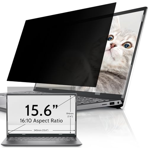 Laptop Privacy Screen 15.6 Inch for HP Dell Acer Asus Lenovo Thinkpad Envy Xps, 16:10 Aspect IPROKKO Removable 15.6in Anti Blue Light Glare Privacy Filter Shield, Anti Spy Computer Monitor Security - size: 15.6" (16:10)