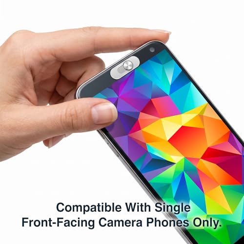 Smartphones Webcam Cover Protect Privacy, Front Camera Cover for Phone, Webcam Blocker for Single Front Camera, Privacy Slider Protects Your Phone Security, 2 Pack-Black