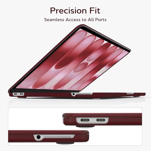 B BELK for MacBook Neo Case 13 inch 2026 Release Model A3404, Burgundy | Scratch Resistant Protective Matte Hard Shell for Mac Neo Case with Keyboard Cover & Screen Protector, Lightweight, Snap-On - color: Burgundy