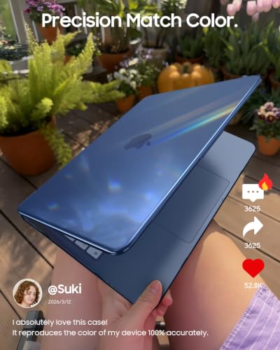 Fintie Case for MacBook Neo 13 Inch A3404 2026, Crystal Indigo | Snap-On Hard Shell Cover, Ultra-Thin, Slim Fit, Lightweight - color: Crystal Indigo