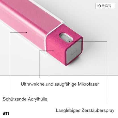 am Mist Screen Cleaner Spray with Microfiber Cloth – Alcohol-Free Pink | Mist screen cleaner with integrated microfiber cloth for phones, tablets, laptops, TVs and car displays. - color: Pink, size: 0.35 Fl Oz (Pack of 1)